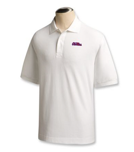 Ole Miss Rebels Men's Ace Polo - White